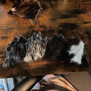 Hair on hide coasters